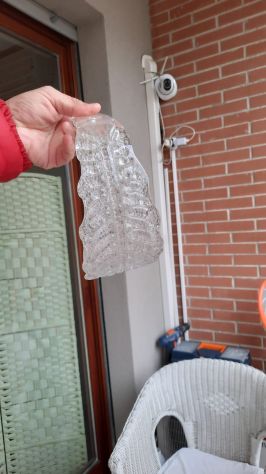 LAMPADARIO BAROVIER &amp; TOSO MURANO FOGLIE VETRO SOFFIATO- RUGIADA CHIARO - Foto 2