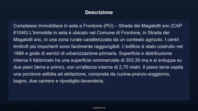 Immobile in asta di 303 m² in vendita a Frontone - Foto 4