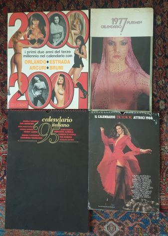 Lotto 4 calendari Playmen '77 Excelsior attrici '88 Estrada Arcuri Bruni altro