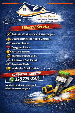 HOUSE PAINT - Cartongesso o Decorazioni o Tinteggiatura - Foto 5
