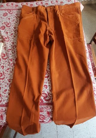 pantaloni in fustagno taglio sportivo  blu side tg 56 - Foto 6