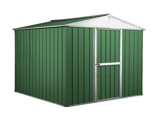 Box prefabbricato, casetta da giardino in lamiera zincata. Capanno deposito attrezzi in Acciaio Zincato 2.76 x 2.60 m x h2.12 m - Peso 110 KG – 7,2 me - Foto 2