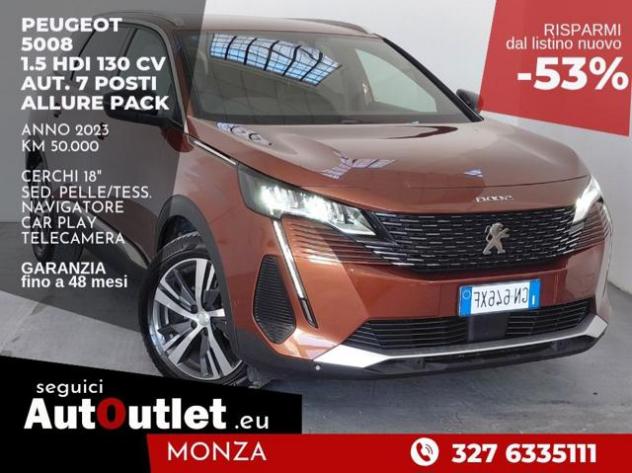 PEUGEOT 5008 BlueHDi 130 S&S EAT8 Allure Pack 7 POSTI rif. 23490638