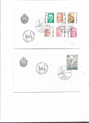 1963/92 SAN MARINO N 65 BUSTE FDC N 6 CP N 80 FRANCOBOLLI - Foto 4