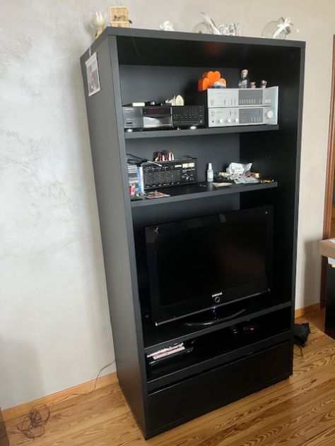 Mobile nero porta tv e hi-fi marca Belligotti - Foto 3