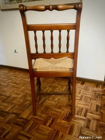 Sedie in legno di ciliegio con seduta in paglia - Foto 5