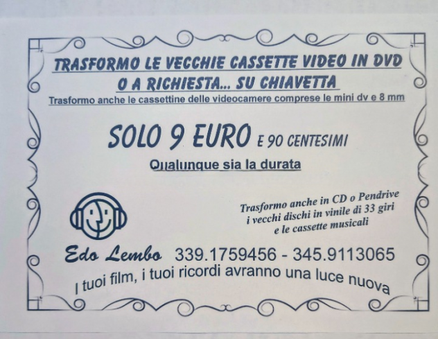 TRASFORMAZIONE AUDIO E VIDEO IN DVD O CHIAVETTA USB