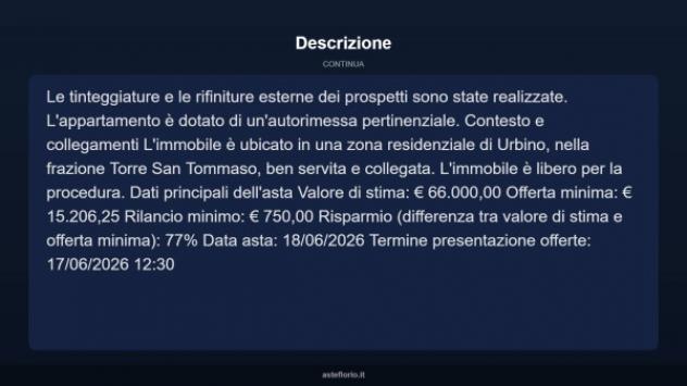 Immobile in asta di 63 m², box auto in vendita a Urbino - Foto 5