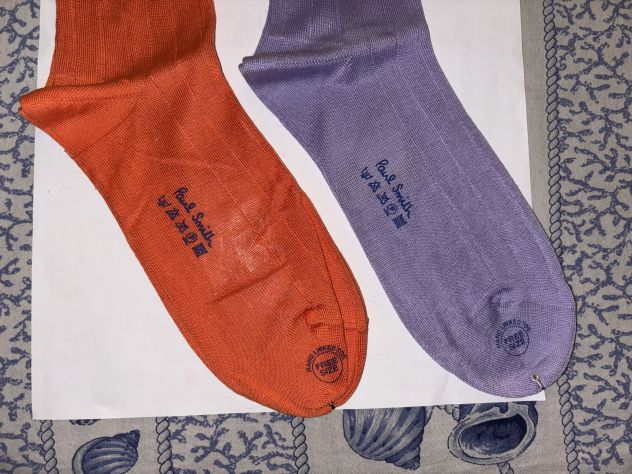 2 CALZE NUOVE DA UOMO FIRMATE ORIGINALI PAUL SMITH,MADE IN ITALY,IN COTONE - Foto 4