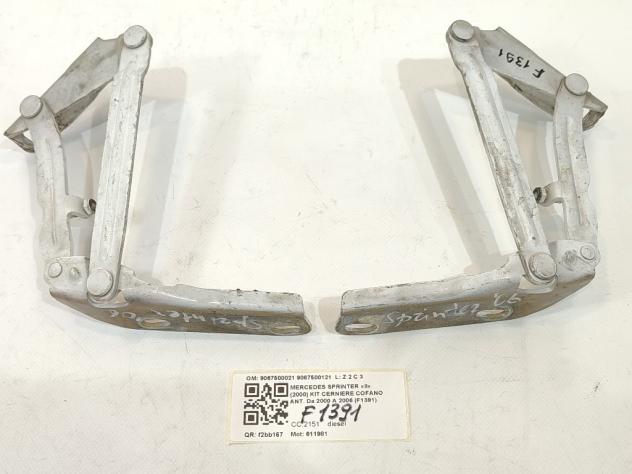 CERNIERE COFANO ANTERIORE DX E SX MERCEDES Sprinter 313 Serie 9067500021 9067500121 611981 (9805) - Foto 3