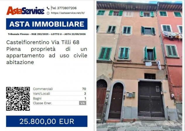 Tribunale Firenze - RGE 292/2025 - LOTTO U - Tribunale Firenze - RGE 292/2025 - LOTTO U - ASTA 22/09/2026