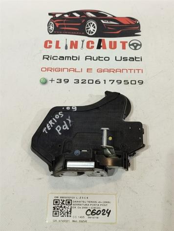 SERRATURA POSTERIORE DESTRA DAIHATSU Terios 2° Serie 6905052120 3SZVE (06)
