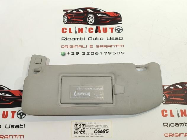 PARASOLE ALETTA ANTERIORE SX CITROEN C4 Cactus 98069330BJ EB2FD-HMU-HM01 (1418)