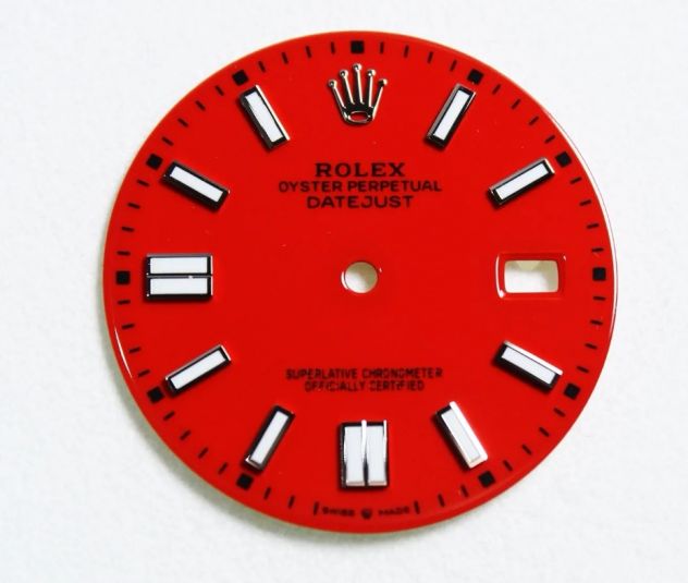 Quadrante rosso aftermarket top quality dateJust 36 mm scatto rapido - Foto 2