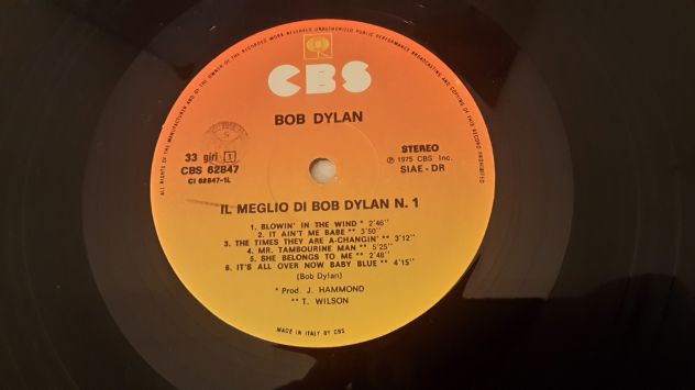 Bob Dylan, Il Meglio Di Bob Dylan N. 1, Italy 1975. - Foto 3