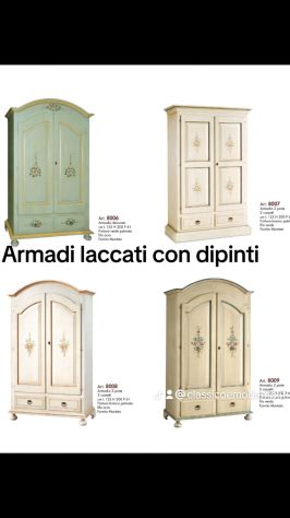Armadio dipinto laccato camera da letto cameretta con spedizione