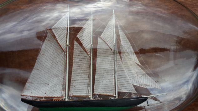 Modellino nave in bottiglia Yacht Atlantic. - Foto 4