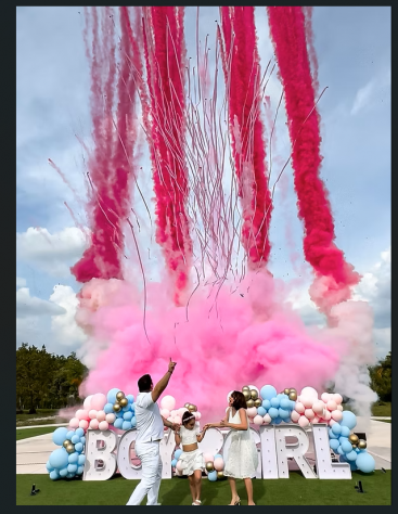 FIREWORKS SMOKE BOMBS AND SPARKS SHOW baby shower VOLCANO GENDER REVEAL