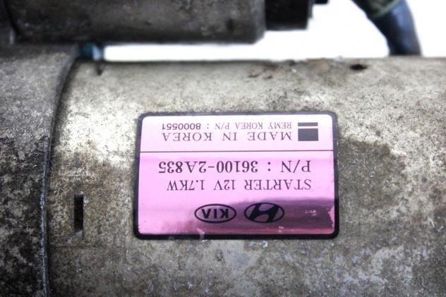 36100-2A835 MOTORINO AVVIAMENTO KIA SPORTAGE 1.7 D 85KW 6M 5P (2014) RICAMBIO USATO - Foto 6