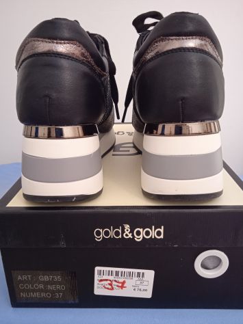 Scarpe Snicker Gold&Gold - Nero - Foto 4