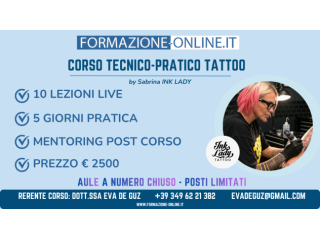 CORSO DI TATUAGGIO TECNICO-PRATICO con Master del settore - NAPOLI