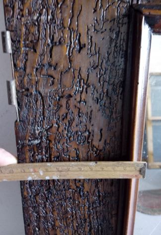 Specchio Antico RESTAURATO da Armadio Italiano ,fine tardo 1800 in legno Abete. - Foto 3