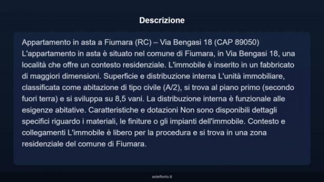 Immobile in asta di 150 m² con più di 5 locali in vendita a Fiumara - Foto 2
