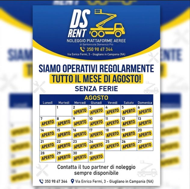 noleggio piattaforme aeree