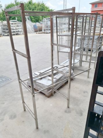 3 scaffalature in acciaio inox usate - Foto 2