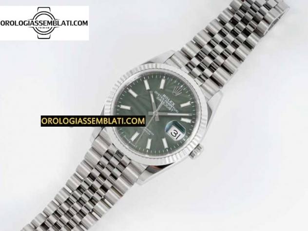 REPLICA Rolex DATEJUST 36 SS 116234 1:1 BEST EDITION ACCIAIO 904L QUADRANTE FOGLIA VERDE SUL BRACCIALE JUBILEE 3235 - Foto 13
