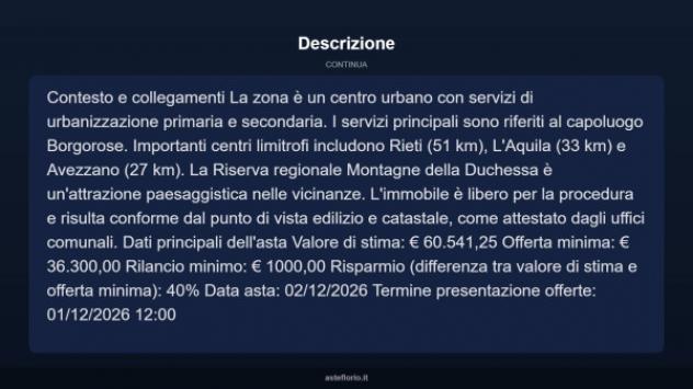 Immobile in asta di 64 m² in vendita a Borgorose - Foto 16