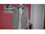 Camicia base grigia a coste bianche blu e nere Tg M - NUOVA