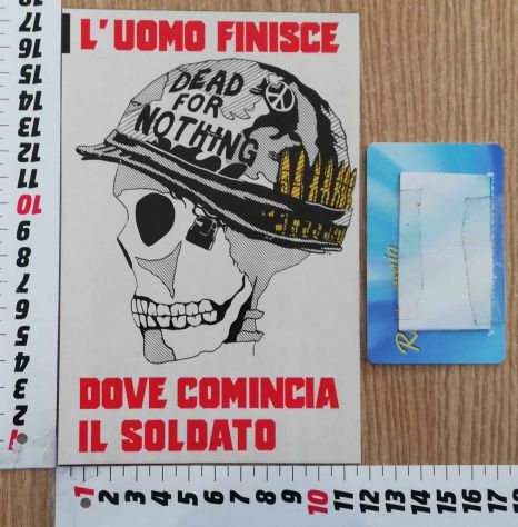 Adesivo sticker antimilitarista anarchico "Quando la patria chiama..." - Foto 4