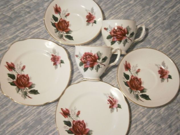 Duchess Bone China England" - Set tazzine antiche in porcellana inglese anni 30' - Foto 5
