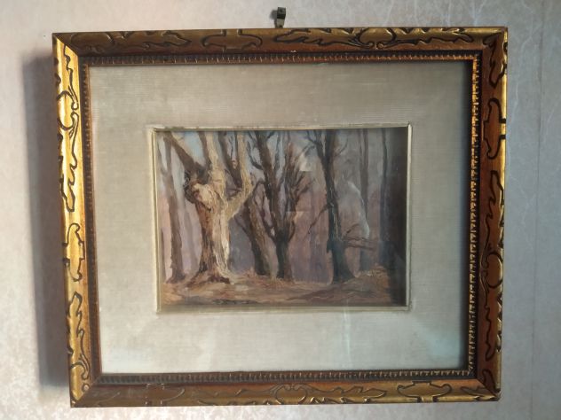 Quadretti paesaggi con cornice dorata