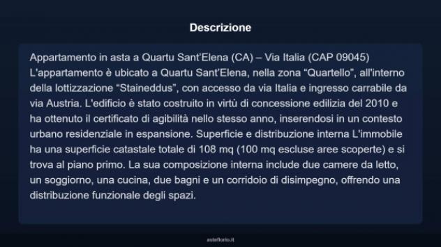 Immobile in asta di 108 m², box auto in vendita a Quartu Sant'Elena - Foto 4