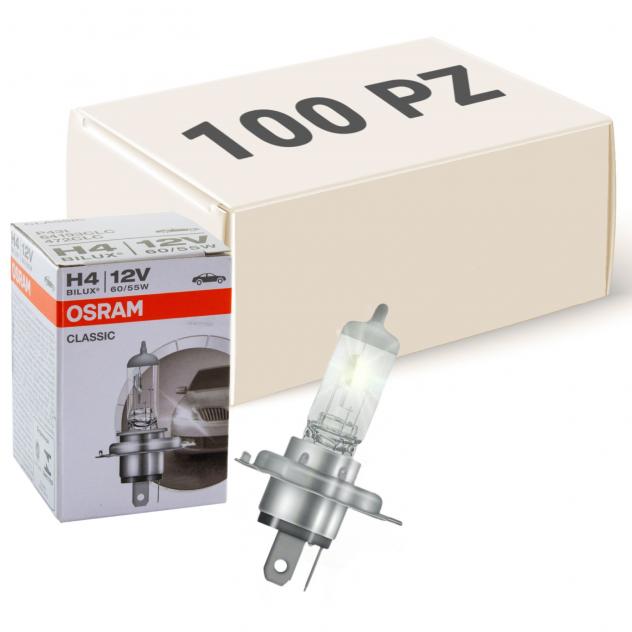 Kit 100 Lampade Osram H4 Classic 55/60W 64193CLC