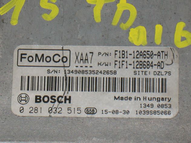 0281032515 ECU FIESTA FOCUS 1.5 EDC17C70-3.10 DZL7S F1B112A650ATH F1F112B684AD - Foto 2