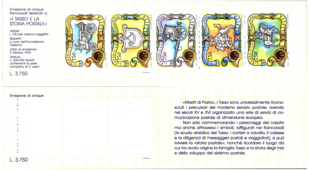 ITALIA libretto 1993 da 5 francobolli - Foto 2