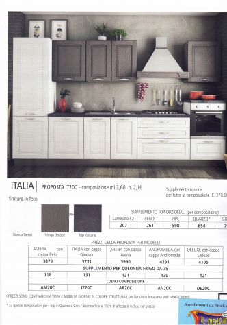 CUCINA COMPONIBILE MODELLO ITALIA CON CAPPA GINEVRA - DA 360 H. 216. - Foto 2