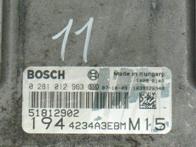 0281012963 ECU CENTRALINA FIAT CROMA 1.9 JTD 150CV 0281012963 51812902 - Foto 2