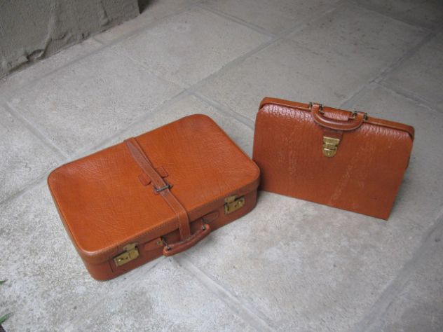 VALIGIA CON BORSA ABBINATA IN PELLE VINTAGE - Foto 2