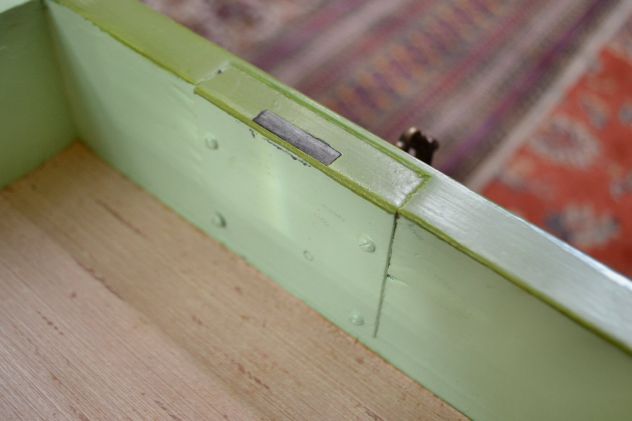 Toiletta con sedia stile Luigi XVI laccata verde salvia anni 50 - Foto 3