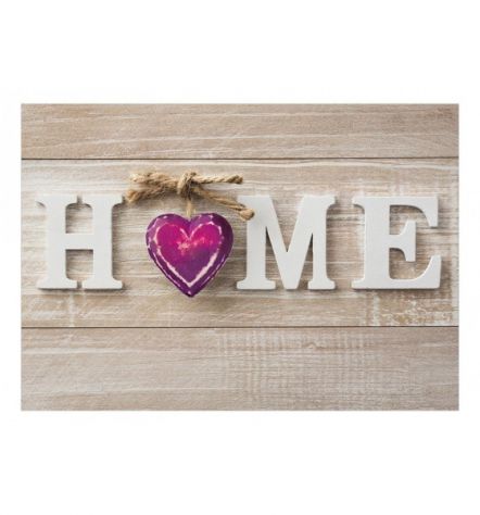 Fotomurale Adesivo Casa Dolce Casa Col Cuore Viola Arredalacasa - Foto 2