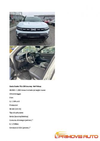 DACIA Duster Tce 130 CV MHEV 4x4 Pick up Journey rif. 23399612 - Foto 3
