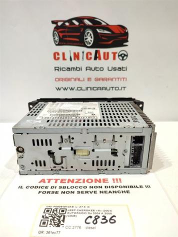 AUTORADIO JEEP Cherokee 4° Serie P05091610AB (0508) - Foto 2