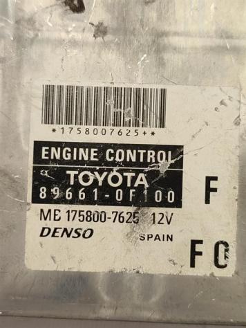 CENTRALINA MOTORE TOYOTA Corolla Verso 2° Serie 89661-0F100 2ADFHV diesel 2231 (0409) - Foto 2