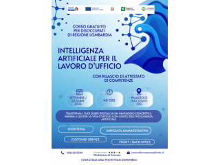 CORSO INTELLIGENZA ARITIFICIALE PER IL LAVORO D’UFFICIO 40 ORE