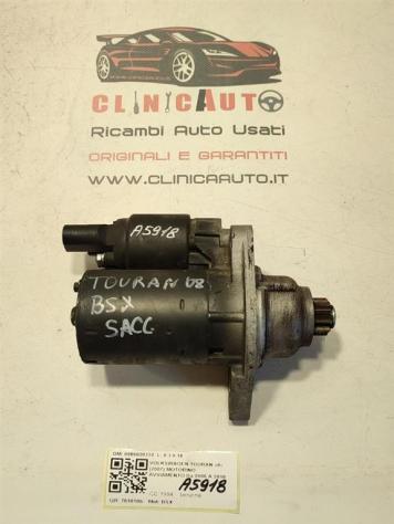 MOTORINO D' AVVIAMENTO VOLKSWAGEN Touran 2° Serie 0986020330 BSX bifuel/metano 1984 (0710) - Foto 3