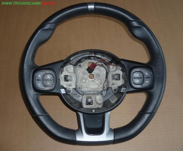 Volante GRIGIO IN PELLE COMANDI AL VOLANTE  Meccanica  Sterzo  Volante  Volante FIAT - 500 / 500 C - 01-07-2015 -